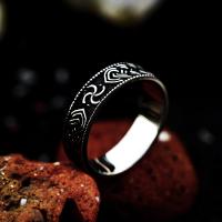 Titanium Staal Finger Ring, gepolijst, Vintage & verschillende grootte voor keus & voor de mens, oorspronkelijke kleur, Maat:7-13, Verkocht door PC