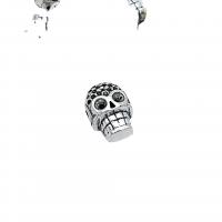 Zinc Alloy Jewelry Beads Skull antique silver color plated vintage & DIY nickel lead & cadmium free Approx Sold By Bag