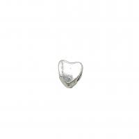 Cink Alloy Heart perle, Srce, starinski srebrne boje pozlaćen, Berba & možete DIY, nikal, olovo i kadmij besplatno, 9x7mm, Približno 100računala/Torba, Prodano By Torba