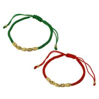 Pulseras de latón, metal, chapado en color dorado, Joyería & para mujer, más colores para la opción, libre de níquel, plomo & cadmio, 7*5*5mm,3mm, longitud aproximado 10 Inch, Vendido por UD