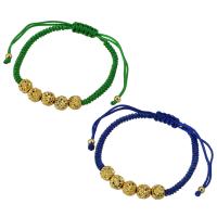 Bracelets en laiton, Placage de couleur d'or, bijoux de mode & pour femme, plus de couleurs à choisir, protéger l'environnement, sans nickel, plomb et cadmium, 7*7.5*7.5mm,3mm, Longueur Environ 10 pouce, Vendu par PC