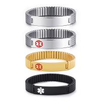 Stainless Steel smycken Armband, 304 rostfritt stål, mode smycken & Unisex & olika stilar för val, fler färger för val, 12mm, Säljs av PC