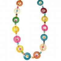 Fashion Necklace Jewelry Coconut fashion jewelry & Unisex mixed colors Length Approx 28.35 Inch Sold By PC