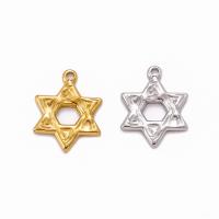 Edelstahl Schmuck Anhänger, 304 Edelstahl, Hexagram, DIY & hohl, keine, 13x17mm, verkauft von PC