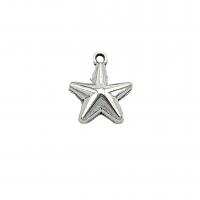 Cink Alloy Star Privjesak, Zvijezda, starinski srebrne boje pozlaćen, Berba & možete DIY, nikal, olovo i kadmij besplatno, 14x12mm, Približno 100računala/Torba, Prodano By Torba