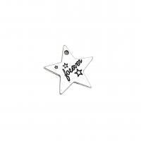 Colgante estrella de la aleación del cinc, aleación de zinc, chapado en color de plata antigua, Vintage & Bricolaje, libre de níquel, plomo & cadmio, 15x15mm, aproximado 100PCs/Bolsa, Vendido por Bolsa