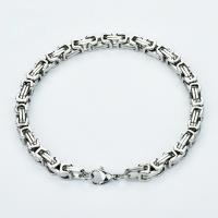 Titanium Steel Bracelet & Bangle electrolyzation polished & for man 5mm Sold By PC