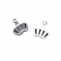 Zinc Alloy Crown Pendants antique silver color plated vintage & DIY nickel lead & cadmium free Approx Sold By Bag