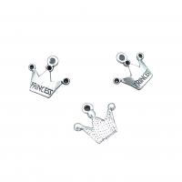 Zinc Alloy Crown Pendants antique silver color plated vintage & DIY nickel lead & cadmium free Approx Sold By Bag