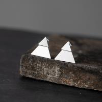 Rostfritt stål Stud Örhängen, 304 rostfritt stål, Triangle, mode smycken & för kvinna, fler färger för val, 10x10mm, Säljs av Par