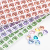 Fashion L røget p Dvs. s, Glas, Heart, du kan DIY, flere farver til valg, 8x8mm, 10pc'er/Lot, Solgt af Lot