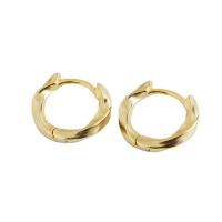 Brass Huggie Hoop Earring plated for woman & hollow Sold By Pair