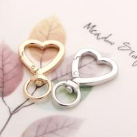 Zinc Alloy Key Lås, Heart, du kan DIY & Unisex, flere farver til valg, nikkel, bly & cadmium fri, 26x41mm, Solgt af PC