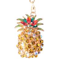 Zinc Alloy Key Lås, Pineapple, Unisex & med rhinestone, nikkel, bly & cadmium fri, 30x50mm, Solgt af PC