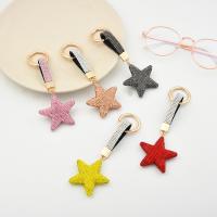 Zinc Alloy Key Clasp Star with rhinestone nickel lead & cadmium free Sold By PC