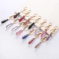 Zinc Alloy Key Clasp with rhinestone nickel lead & cadmium free 120mm Sold By PC