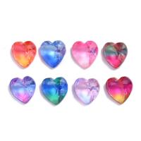 Fashion L røget p Dvs. s, Glas, Heart, du kan DIY, flere farver til valg, 8x8mm, 10pc'er/Lot, Solgt af Lot