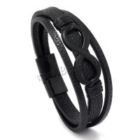 PU cavo bracciali, with Magnete, fatto a mano, gioielli di moda & unisex & stili diversi per la scelta, nessuno, Lunghezza 21.5 cm, Venduto da PC