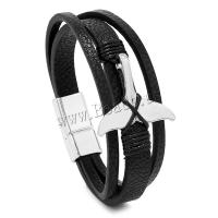 PU cavo bracciali, with Magnete, fatto a mano, gioielli di moda & unisex & stili diversi per la scelta, nessuno, Lunghezza Appross. 21.5 cm, Venduto da PC