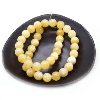 Jade kralen, Pale Brown Jade, Ronde, DIY & verschillende grootte voor keus, geel, Per verkocht Ca 38 cm Strand