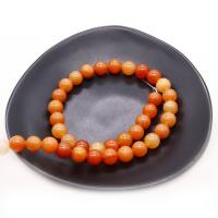 Aventurine χάντρες, Red Aventurine, Γύρος, DIY & διαφορετικό μέγεθος για την επιλογή, κοκκινωπό πορτοκαλί, Sold Per Περίπου 38 cm Strand