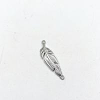 Stainless Steel karkötő keresése, Titanium Steel, Levél növényen, csiszolt, DIY, nikkel, ólom és kadmium mentes, Lyuk:Kb 1.5mm, Által értékesített PC