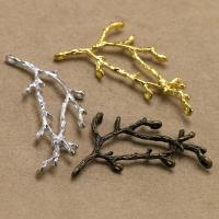 Zinc Alloy Pendler, Branch, forgyldt, Vintage & du kan DIY, flere farver til valg, nikkel, bly & cadmium fri, 47x23x5mm, Solgt af PC