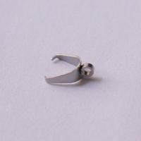 Nerezová ocel Pinch Bail, 304 Stainless Steel, DIY, Původní barva, 9x3.50mm, Otvor:Cca 3x7mm, Prodáno By PC