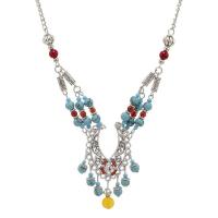 Cink ötvözet Jewelry Set, -val türkiz & Gyanta, galvanizált, népi stílus & különböző stílusokat a választás & a nő, Által értékesített PC