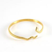 Partículas de acero Brazalete, chapado en oro de 18 K, ajustable & diferentes estilos para la opción & para mujer, 60-65mm, Vendido por UD