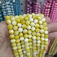 Natural Jade Beads Persian Jade Round DIY yellow Sold Per Approx 38 cm Strand