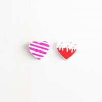 Wood Beads Hemu Beads Heart DIY 22mm Sold By PC