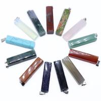 Gemstone Hängen Smycken, Ädelsten, polerad, mode smycken & olika material för val, 13x49mm, Säljs av PC