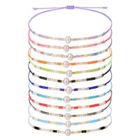 Gemstone Armbånd, Seedbead, med Plastic Pearl, håndlavet, justerbar & for kvinde, flere farver til valg, 2mm, Længde Ca. 15-30 cm, Solgt af PC