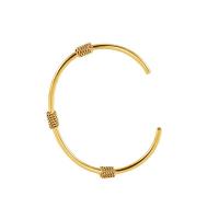 Partículas de acero Brazalete, chapado en oro de 18 K, diferentes estilos para la opción & para mujer, 60-63mm, Vendido por UD