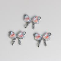 Zinklegering strikjes connectors, Zinc Alloy, met Cats Eye, silver plated, mode sieraden & DIY & met strass & 1/1 lus, nikkel, lood en cadmium vrij, 16x13.30x3.80mm, Verkocht door PC