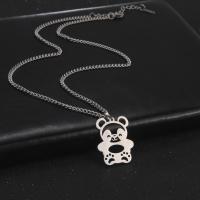 Muince Slabhra geansaí, Cruach Tíotáiniam, le 304 Cruach dhosmálta, le 1.96inch slabhra extender, Bear, jewelry faisin & unisex, dath bunaidh, nicil, luaidhe & caidmiam saor in aisce, 24.5*30mm, Fad Thart 17.71 Inse, Díolta De réir PC