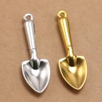 Zinc Alloy Tool Pendler, Skovl, forgyldt, mode smykker & du kan DIY, flere farver til valg, nikkel, bly & cadmium fri, 52x16mm, Solgt af PC