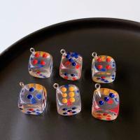 Resin Pendant Dice cute & DIY nickel lead & cadmium free 16mm Approx Sold By Bag