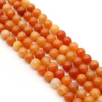 Aventurine χάντρες, Red Aventurine, Γύρος, DIY & διαφορετικό μέγεθος για την επιλογή, Sold Per Περίπου 15 inch Strand