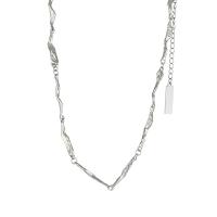 Collier d'acier titane, avec alliage de zinc, avec 10cm chaînes de rallonge, bijoux de mode & pour femme, argent, Longueur Environ 34 cm, Vendu par PC