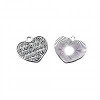 Zinc Alloy Heart Pendants antique silver color plated vintage & DIY nickel lead & cadmium free Approx Sold By Bag