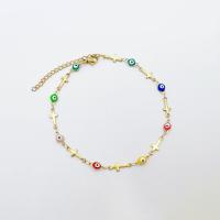 Roestvrijstalen Anklet, 304 roestvrij staal, met 1.97inch extender keten, verschillende stijlen voor de keuze & voor vrouw & glazuur, meer kleuren voor de keuze, 4mm, Lengte Ca 9.06 inch, Verkocht door PC