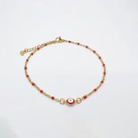 Roestvrijstalen Anklet, 304 roestvrij staal, met 1.97inch extender keten, verschillende stijlen voor de keuze & voor vrouw & glazuur, meer kleuren voor de keuze, Lengte Ca 9.45 inch, Verkocht door PC