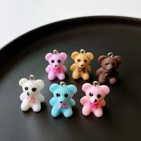 Pingente de resina, Urso, Bonito & DIY & esmalte, Mais cores pare escolha, 18x13mm, Aprox 100PCs/Bag, vendido por Bag