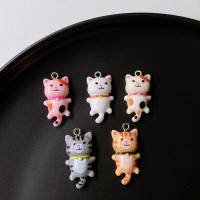 樹脂ペンダント, 樹脂, ネコ, かわいい & DIY, 無色, ニッケル、鉛、カドミウムフリー, 33x17mm, 約 100パソコン/バッグ, 売り手 バッグ