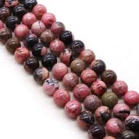 Natural Rhodonite Beads Rhodochrosite Round DIY Sold Per Approx 15 Inch Strand