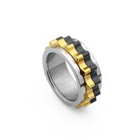 Titanium Steel Finger Ring, forgatható & különböző méretű a választás & az ember, Méret:7-11, Által értékesített PC