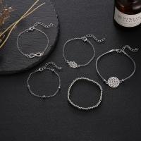 Zink Alloy Jewelry Sets, silver pläterad, 5 stycken & mode smycken & för kvinna, nickel, bly och kadmium gratis, Säljs av Ställ