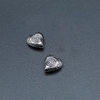 Zink Alloy Heart Pärlor, Hjärta, antik silver pläterad, Vintage & DIY & 3D-effekt, nickel, bly och kadmium gratis, 9x9x5mm, Ca 100PC/Bag, Säljs av Bag